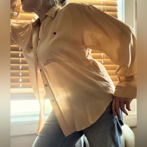 Vintage Sophisticated by Jonathan Martin Long Sleeved 100 % Silk Shirts Sz M